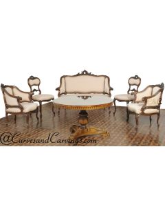 Curves & Carvings Antique Classic Teak Wood Sofa - C&C SOF0061