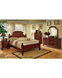 Curves & Carvings Bedroom Set- BED0221