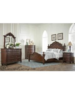 Curves & Carvings Bedroom Set- BED0222