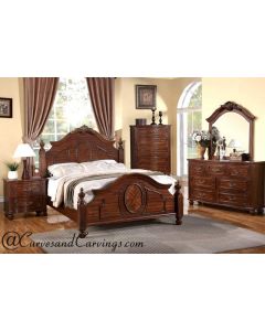 Curves & Carvings Bedroom Set- BED0224
