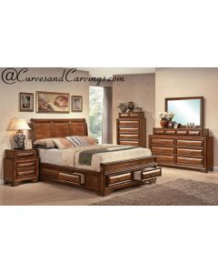 Curves & Carvings Bedroom Set- BED0234