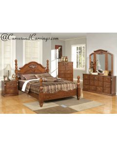 Curves & Carvings Bedroom Set- BED0236