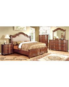 Curves & Carvings Bedroom Set- BED0237