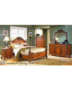 Curves & Carvings Bedroom Set- BED0239