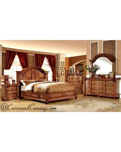 Curves & Carvings Bedroom Set- BED0247