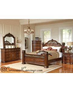 Curves & Carvings Bedroom Set- BED0252