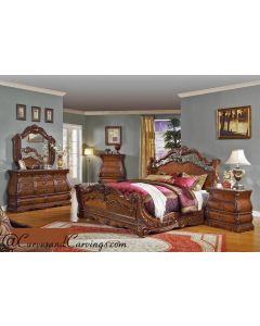 Curves & Carvings Bedroom Set- BED0253