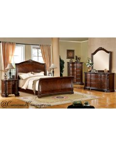 Curves & Carvings Bedroom Set- BED0256