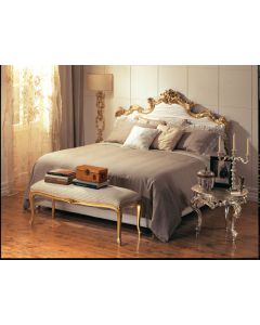 Curves & Carvings Classic Carved Gold Chennai Bed - C&C BED0071