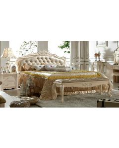 Curves & Carvings Victorian Collection White Bed - C&C BED0419