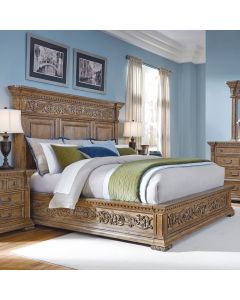 Curves & Carvings Bengaluru Antique Teak Wood Bed - C&C BED0175
