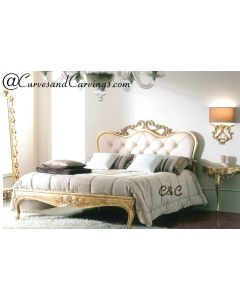 Curves & Carvings Classic Dubai Gold Bed - C&C BED0035