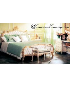 Curves & Carvings Classic Gold Dubai Bed - C&C BED0072