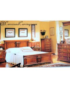 Curves & Carvings Teak Wood Modern Dubai Bed - C&C BED0073