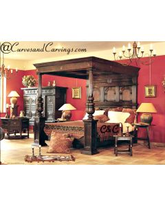 Curves & Carvings Classic Gurgaon Gothic Bed - C&C BED0076