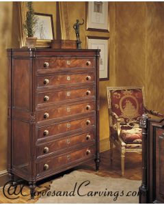 Curves & Carvings Classic Colonial Chest of Drawers - C&C CAB0001