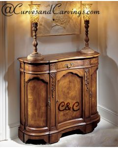 Curves & Carvings Classic Teak Wood Antique Chest of Drawers - C&C CAB0003