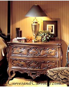 Curves & Carvings Antique Carved Chest of Drawers - C&C CAB0078