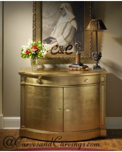 Curves & Carvings Classic Golden Chest of Drawer - C&C CAB0088