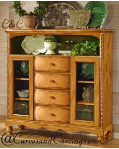 Curves & Carvings Classic Crockery Chest of Drawers - C&C CAB0104