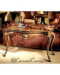 Curves & Carvings Classic Teak Wood Worli Console Table - C&C CON0024