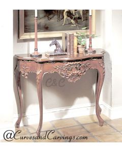 Curves & Carvings Mumbai Teak Wood Classic Console Table - C&C CON0049