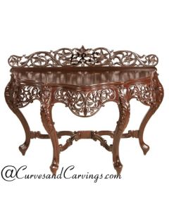 Curves & Carvings Traditional Indian Console Table - C&C CON0104