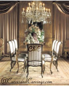 Curves & Carvings Classic Italian Luxury Dining Table - C&C DTC0004