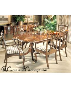 Curves & Carvings Classic Collection Dining Table Set - C&C DTC0012