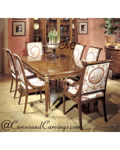Curves & Carvings Vintage Classic Bangalore Dining Table - C&C DTC0027