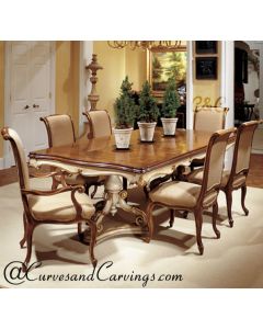 Curves & Carvings Vintage London Pearl Dining Table - C&C DTC0042