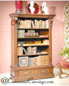 Curves & Carvings Colonial Book Cabinet - C&C DU0023