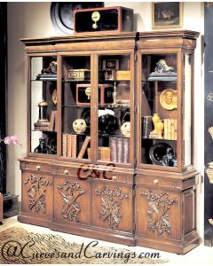Curves & Carvings Classic Colonial Mussorie Display Cabinet - C&C DU0034