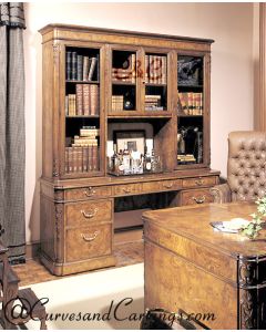 Curves & Carvings Classic Victorian Study cum Book Cabinet- C&C DU0046