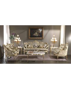 Curves & Carvings Victorian Gold Brampton Sofa - C&C SOF0065