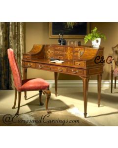 Curves & Carvings Classic Vintage Study Table - C&C STUDY0007