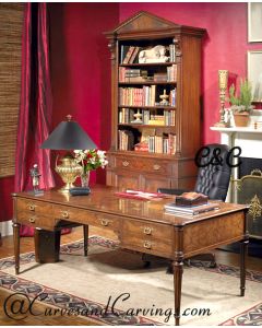 Curves & Carvings Classic Victorian Dubai Study Table - C&C STUDY0012