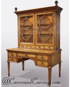 Curves & Carvings Classic Eastern Study Table - C&C STUDY0022
