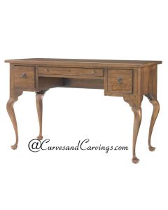 Curves & Carvings Teak Wood Classic Study Table - C&C STUDY0024