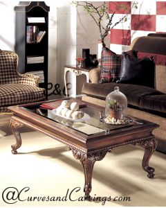 Curves & Carvings Classic Goa Walnut Colonial Table - C&C TAB0016