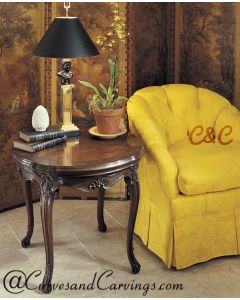 Curves & Carvings Signature Colonial Side Table - C&C TAB0051