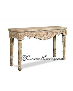 Curves & Carvings Classic Distressed Console Table - C&C TAB0088