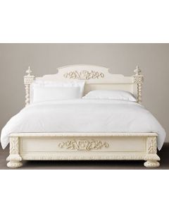 Curves & Carvings Classic White Paris Bed - C&C BED0455