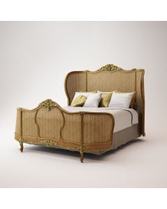 Curves & Carvings Juhu Classic French Rattan Bed - C&C BED0463