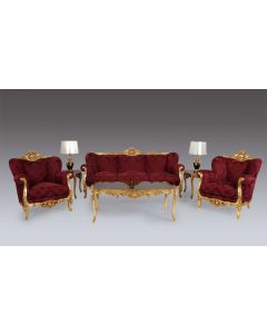 Curves & Carvings French Teak Wood Bengaluru Sofa Set - C&C SOF0104