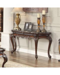 Curves and Carvings Teak wood classic console 0132