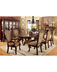 Curves and Carvings Classic Golden Royal Dining Table Set 0721