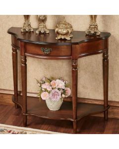 Curves and Carvings Teak Wood Victorian Classic Console 0137