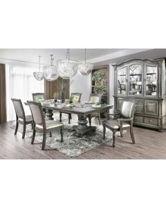 Curves and Carvings Classic Golden Royal Dining Table Set 0721