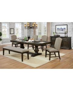 Curves and Carvings Classic Golden Royal Dining Table Set 0721